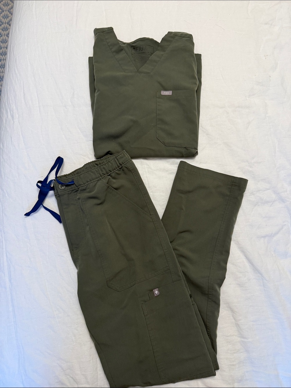 Figs Mens Olive Green Scrub Set